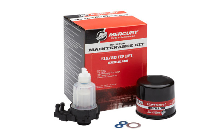 Mercury 100 Hour Maintenance Kit 15 and 20 HP FourStroke EFI 0R833820 & above 8M0151469