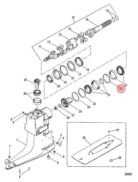 Mercury / Quicksilver SPACER 23-66824