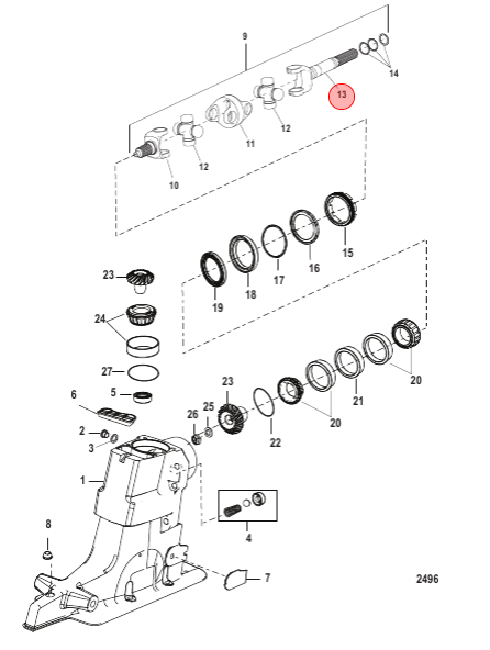 Mercury / Quicksilver YOKE-SPLINED 864281A01