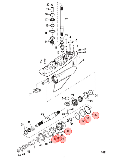 Mercury / Quicksilver BEARING CARRIER 41641A18