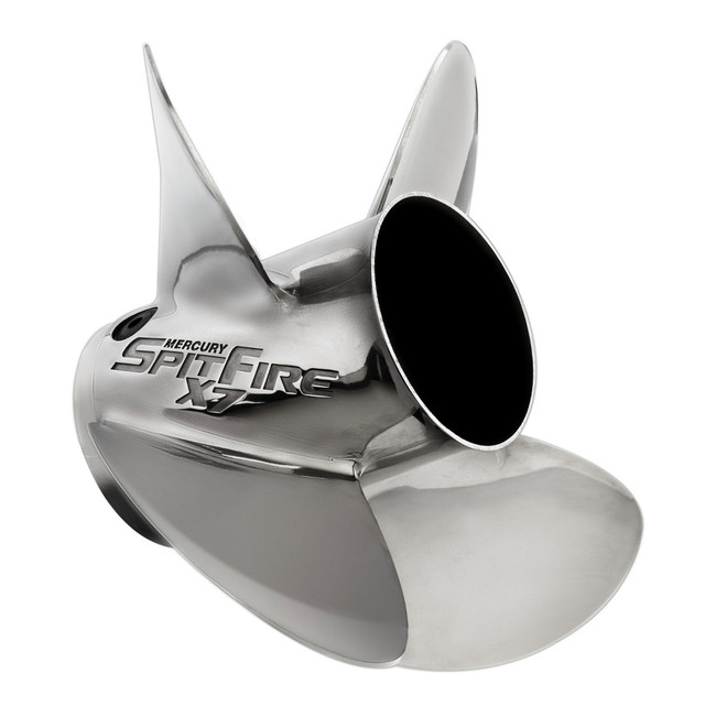 Mercury Spitfire X7 Stainless Steel (13" x 17") RH Propeller, 48-8M0055549 48-8M0151362 Mercury Spitfire X7 Stainless Steel (13" x 17") RH Propeller, 48-8M0055549 48-8M0151362