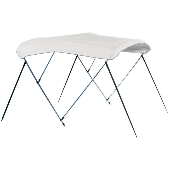 Carver Covers Assembled 3 Bow Frame & Fabric, 54" H X 6' L, White Vinyl w/ Boot