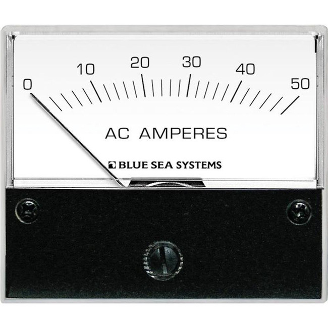 Blue Sea 9630 AC Analog Ammeter 0-50 Amperes AC Blue Sea 9630 AC Analog Ammeter 0-50 Amperes AC