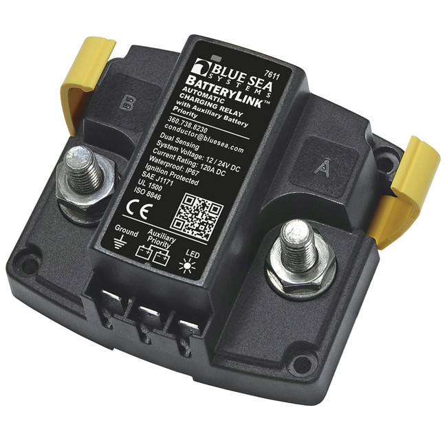 Blue Sea 7611 DC BatteryLink Automatic Charging Relay - 120 Amp w/Auxiliary Battery Charging Blue Sea 7611 DC BatteryLink Automatic Charging Relay - 120 Amp w/Auxiliary Battery Charging