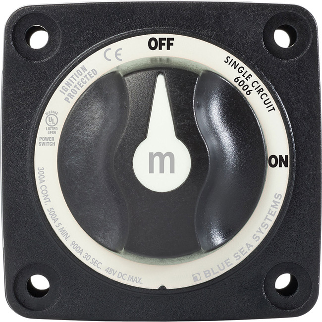 Blue Sea 6007200 Battery Switch Mini - 4 Position - Black 6007200