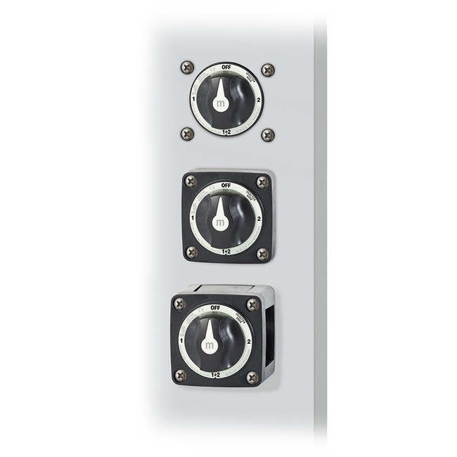 Blue Sea 6008200 m-Series Selector 3 Position Battery Switch - Black Blue Sea 6008200 m-Series Selector 3 Position Battery Switch - Black
