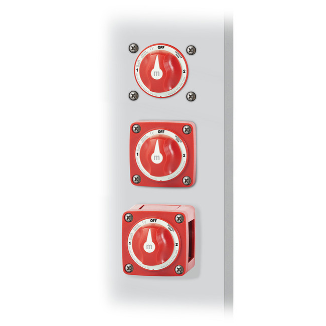 Blue Sea 6008 M-Series Battery Switch 3 Position - Red Blue Sea 6008 M-Series Battery Switch 3 Position - Red