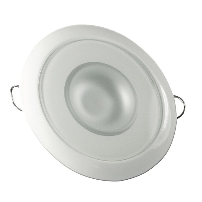 Lumitec Mirage - Flush Mount Down Light - Glass Finish/White Bezel - 2-Color White/Blue Dimming 113121