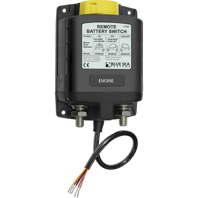 Blue Sea 7702 ML-Series Remote Battery Switch w/Manual Control 24V DC Blue Sea 7702 ML-Series Remote Battery Switch w/Manual Control 24V DC