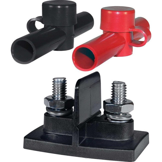 Blue Sea 2018 Dual PowerPost Cable Connectors - 1 X 5/16" - 1 X 3/8" Blue Sea 2018 Dual PowerPost Cable Connectors - 1 X 5/16" - 1 X 3/8"