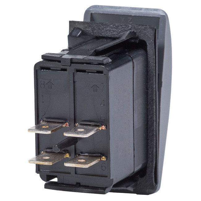 Blue Sea 7935 Contura II Switch DPST Black - OFF-(ON) Blue Sea 7935 Contura II Switch DPST Black - OFF-(ON)