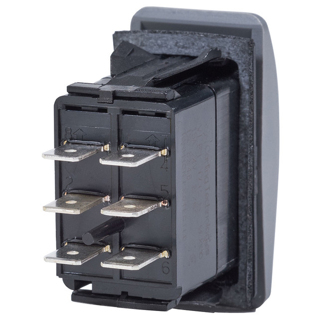 Blue Sea 7938 Contura II Switch DPDT Black - (ON)-OFF-(ON) Blue Sea 7938 Contura II Switch DPDT Black - (ON)-OFF-(ON)