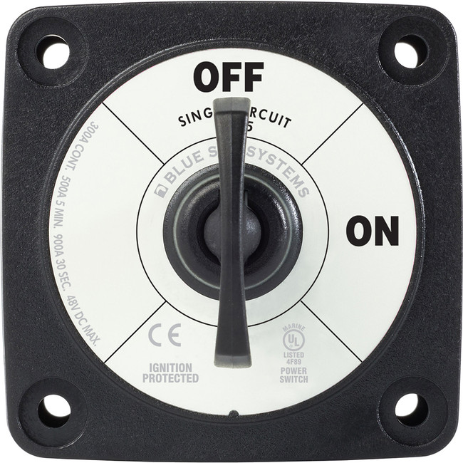 Blue Sea 6005200 Battery Switch Single Circuit ON-OFF - Black Blue Sea 6005200 Battery Switch Single Circuit ON-OFF - Black