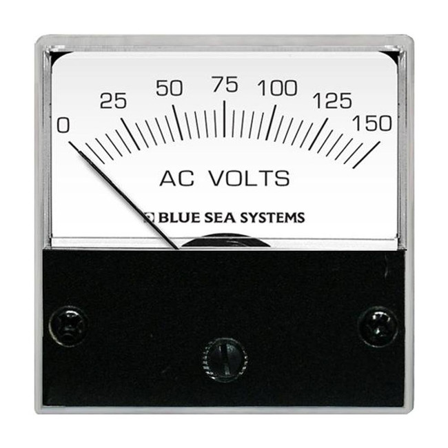 Blue Sea 8244 AC Analog Micro Voltmeter - 2" Face, 0-150 Volts AC Blue Sea 8244 AC Analog Micro Voltmeter - 2" Face, 0-150 Volts AC