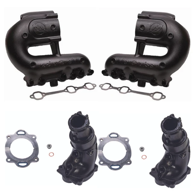 OEM MerCruiser EC Exhaust Manifold & Riser Kit 4.3 & 4.5 v6 (2010+) 8M0104216 8M0104214