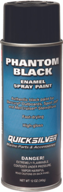 Quicksilver Mercruiser Enamel Spray Paint - Phantom Black 92-802878Q1