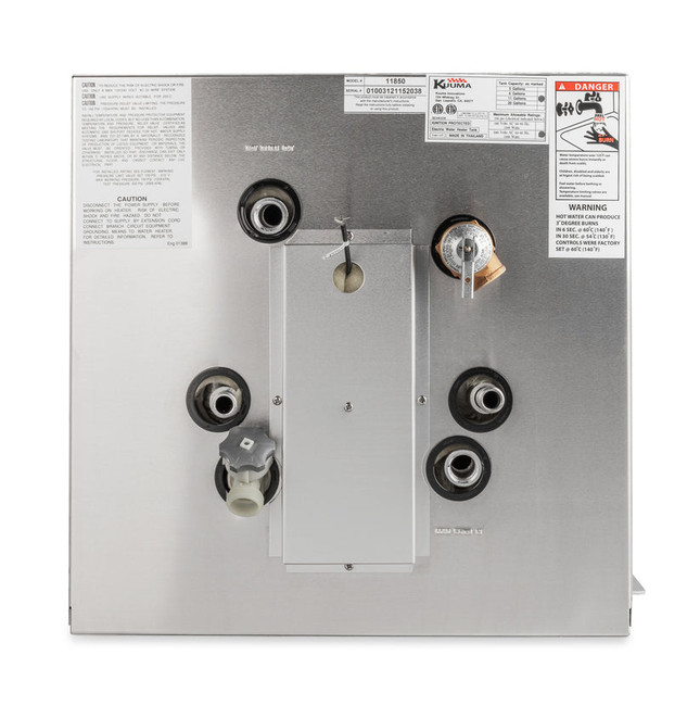 Kuuma 11 Gallon Marine Water Heater - 240V Front Heat Exchanger, L1&N Wiring 11850