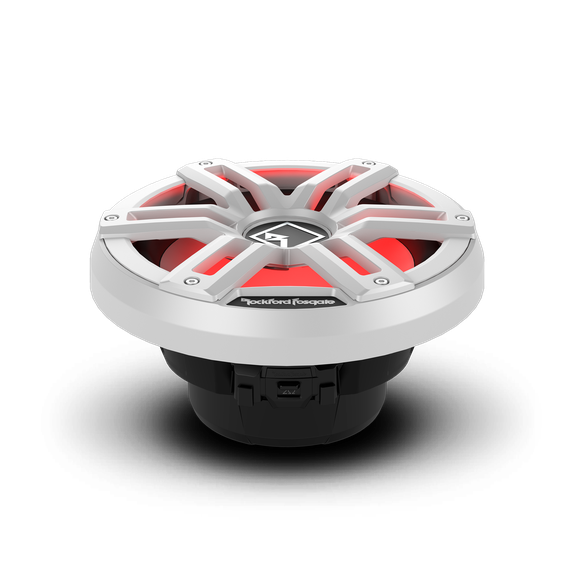 Rockford Fosgate M2 10" DVC 4 Ohm Color Optix Infinite Baffle Marine Subwoofer White/Stainless Steel M2D4-10I