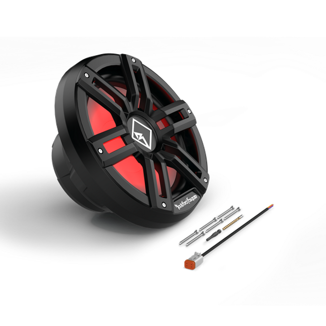 Rockford Fosgate M2 12" DVC 2 Ohm Color Optix Infinite Baffle Marine Subwoofer Black/Stainless M2D2-12IB