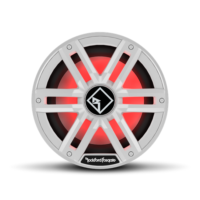 Rockford Fosgate M2 12" DVC 2 Ohm Color Optix Sealed Enclosure Marine Subwoofer White/Stainless M2D2-12S Rockford Fosgate M2 12" DVC 2 Ohm Color Optix Sealed Enclosure Marine Subwoofer White/Stainless M2D2-12S