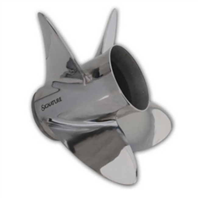 Hill Marine MerCruiser Bravo 1 Signature SL 4 Blade Stainless Steel Propeller Left Hand 15 1/4" Diameter