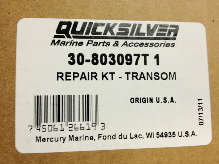 OPEN BOX OEM MerCruiser Alpha Gen 1 R MR Bellows Seal / Repair Kit 30-803097T1 OPEN BOX OEM MerCruiser Alpha Gen 1 R MR Bellows Seal / Repair Kit 30-803097T1