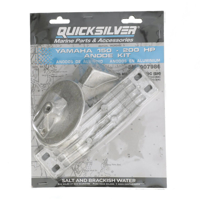 Quicksilver Yamaha Outboards 150-200 HP Aluminum Anode Kit 97-8M6007986