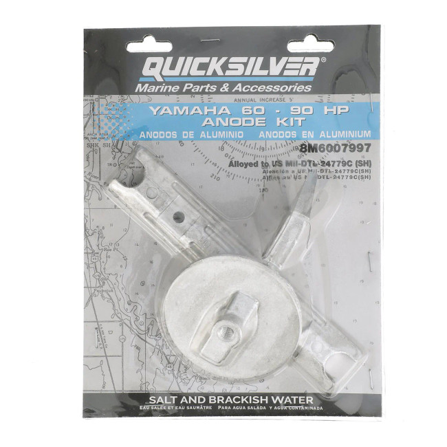Quicksilver Yamaha Outboards 60-90 HP Aluminum Anode Kit 97-8M6007997
