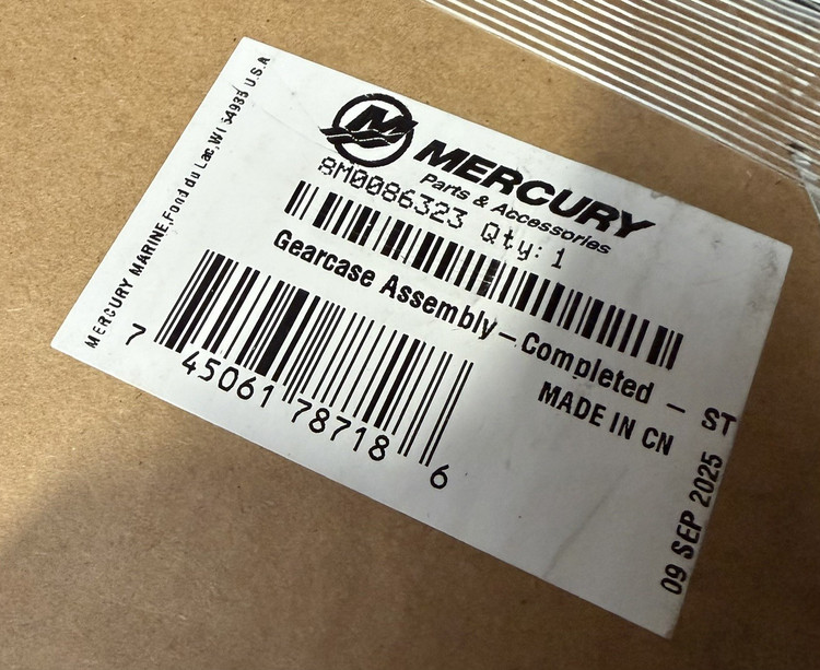 OPEN BOX OEM Mercury / Quicksilver Gear Case Assembly 40 3Cly 4 Stroke 4S SH 893680T03 8M0086323