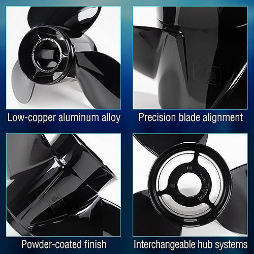Seachoice Marine 3-Blade Aluminum Propeller, 15" Pitch, 13-3/4" Dia., RH Rotation 28713 Seachoice Marine 3-Blade Aluminum Propeller, 15" Pitch, 13-3/4" Dia., RH Rotation 28713