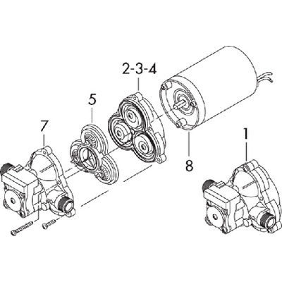 Shurflo Lower Hous Kit with Dapl 2088 S 94-238-04 Shurflo Lower Hous Kit with Dapl 2088 S 94-238-04
