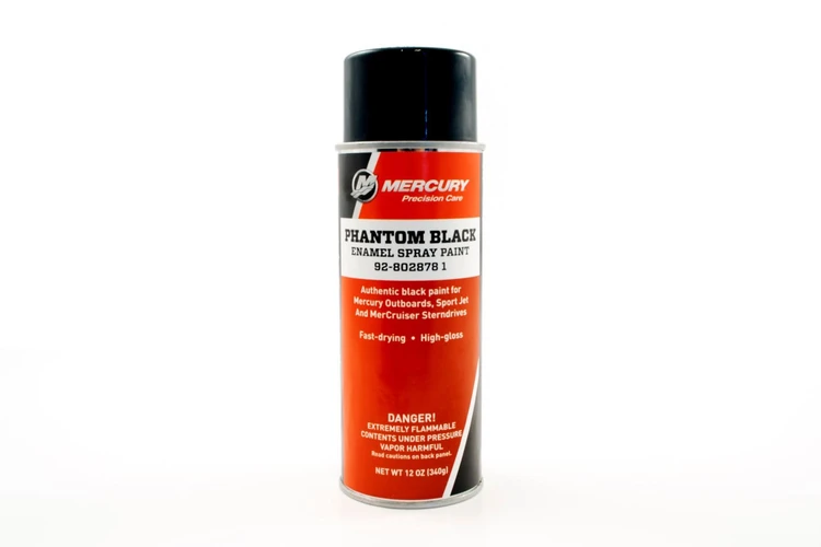 OEM Mercury MerCruiser Enamel Spray Paint - Phantom Black 92-8028781 OEM Mercury MerCruiser Enamel Spray Paint - Phantom Black 92-8028781