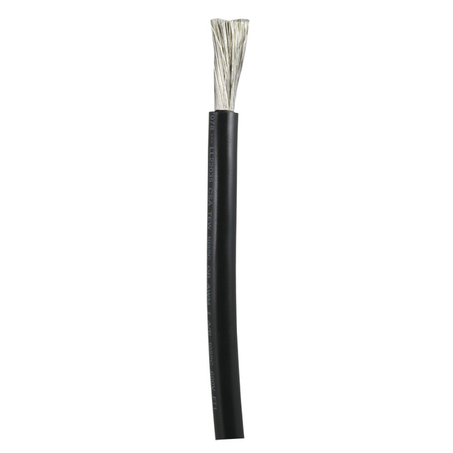 Ancor 4 Ga Black Tinned Wire 25' 113002 Ancor 4 Ga Black Tinned Wire 25' 113002