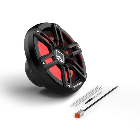 Rockford Fosgate M2 10" DVC 2 Ohm Color Optix Sealed Enclosure Marine Subwoofer Black/Stainless M2D2-10SB Rockford Fosgate M2 10" DVC 2 Ohm Color Optix Sealed Enclosure Marine Subwoofer Black/Stainless M2D2-10SB