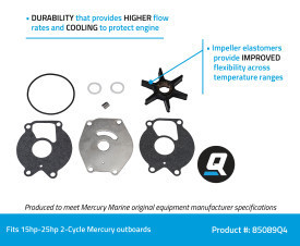 OEM Quicksilver/Mercury Water Pump Impeller Repair Kit  47-85089Q 4