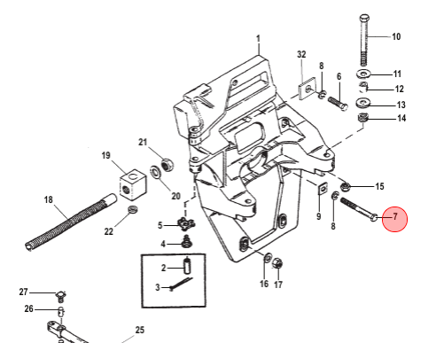 OEM MerCruiser Mounting Screw Transom To Gimbal 10-37268