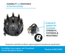 OEM Quicksilver/Mercury Thunderbolt Distributor Cap & Rotor Kit  805759Q3