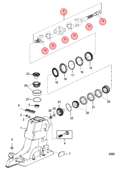 OEM Quicksilver/Mercury Alpha Gen 2 U-Joint Assembly 1998+ 864281A2 OEM Quicksilver/Mercury Alpha Gen 2 U-Joint Assembly 1998+ 864281A2