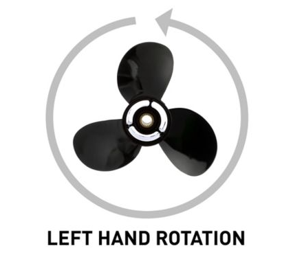 Mercury / Quicksilver BLKD Bravo 2 Aluminum (19.5" X 13") LH Propeller, 8M0155025