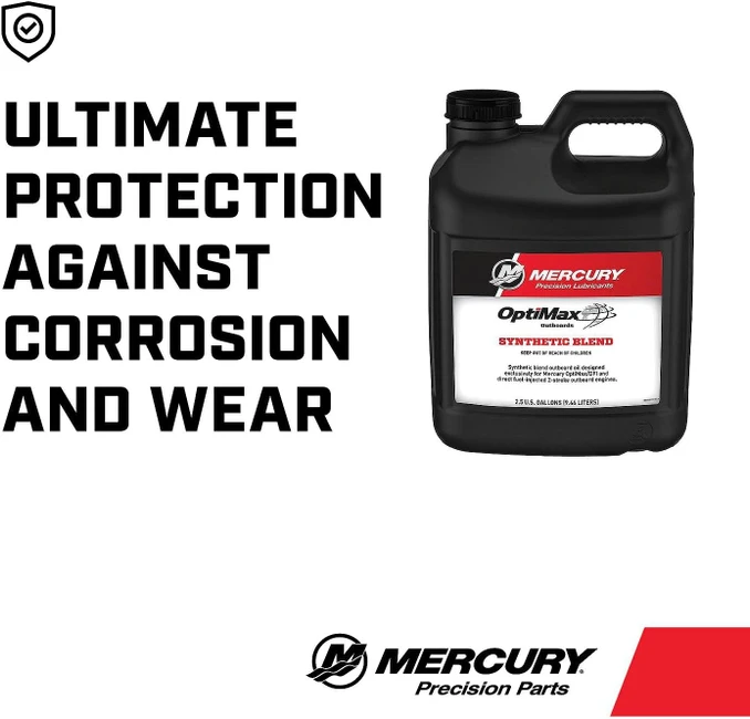 OEM Mercury Marine OptiMax Direct Injection Outboard 2-Cycle Engine Oil (2.5 Gallon) 858038K01 8M0229800