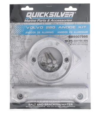 OEM Quicksilver/Mercury Anode Kit Volvo 280 Aluminum 97-8M6007995 OEM Quicksilver/Mercury Anode Kit Volvo 280 Aluminum 97-8M6007995