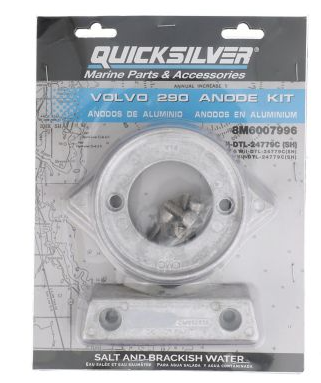 OEM Quicksilver/Mercury Anode Kit Volvo 290 Aluminum 97-8M6007996 OEM Quicksilver/Mercury Anode Kit Volvo 290 Aluminum 97-8M6007996