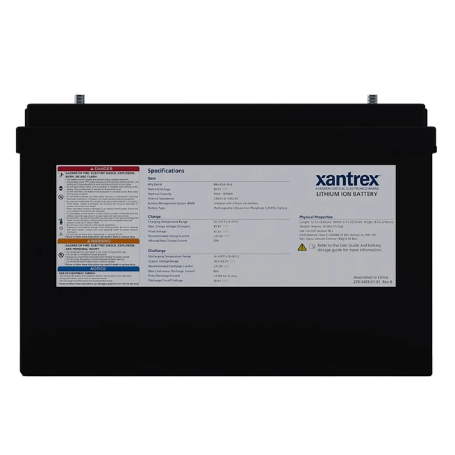 Xantrex 36V 50Ah Lithium-Ion (LiFePO4) Battery - 886-0050-36-B