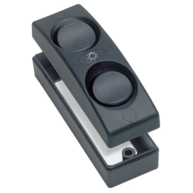 BEP Contour 1100 Series Double Interior Switch - On/Off - Black - 1101-BK BEP Contour 1100 Series Double Interior Switch - On/Off - Black - 1101-BK