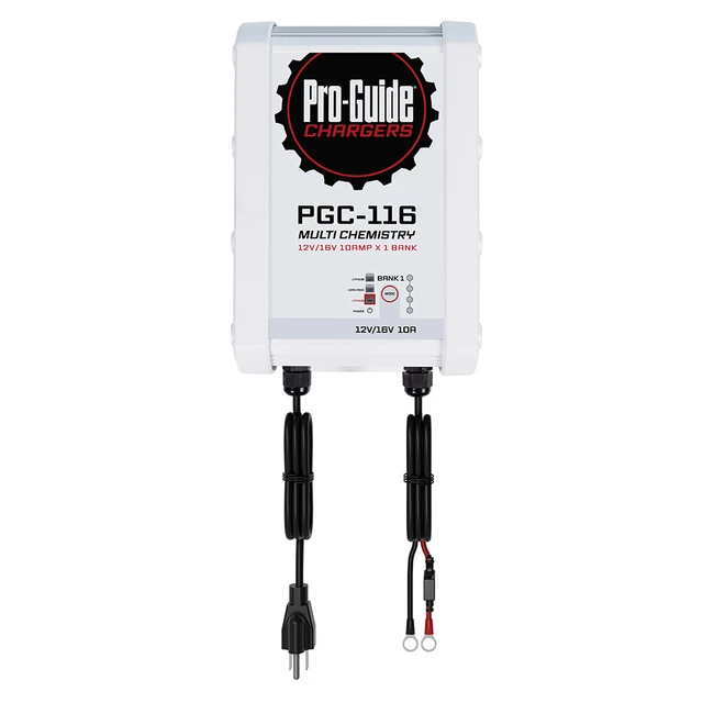 Pro-Guide 1 Bank On-Board Battery Charger - 12V/16V - 10-Amp - PGC-116 Pro-Guide 1 Bank On-Board Battery Charger - 12V/16V - 10-Amp - PGC-116