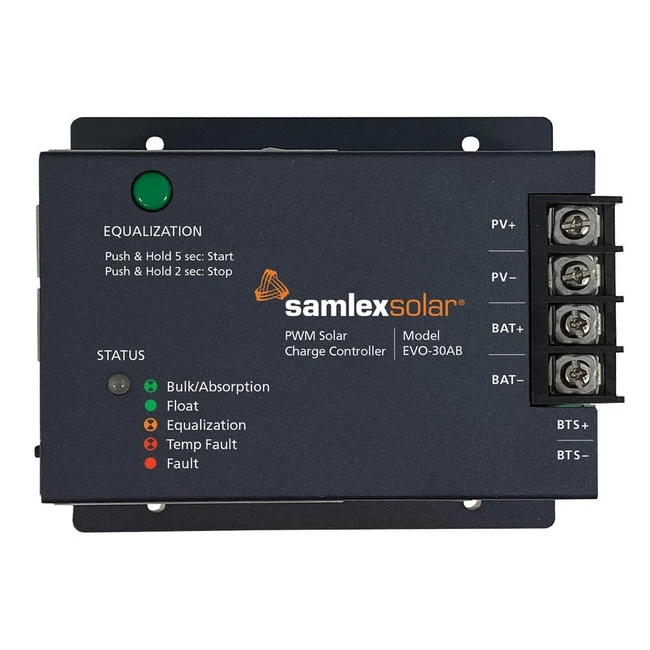 Samlex Solar Charge Controller - 12/24 PWM - 30 AMP - EVO-30AB Samlex Solar Charge Controller - 12/24 PWM - 30 AMP - EVO-30AB