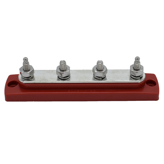 Bluewater Common Stud Busbar 4 Gang - Red - 312303-B-025 Bluewater Common Stud Busbar 4 Gang - Red - 312303-B-025