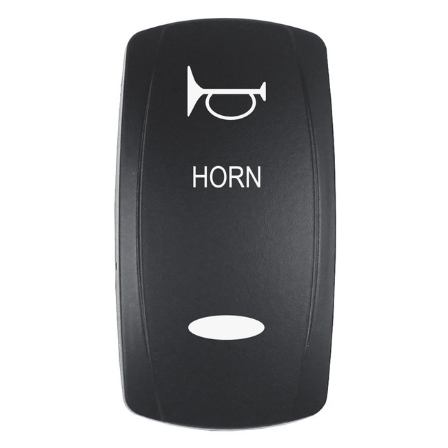 Pacer Actuator - 'HORN' f/V Series Contura Switches - Black - Laser Etched (Top/Bottom Light) - EV2LE-HRN Pacer Actuator - 'HORN' f/V Series Contura Switches - Black - Laser Etched (Top/Bottom Light) - EV2LE-HRN
