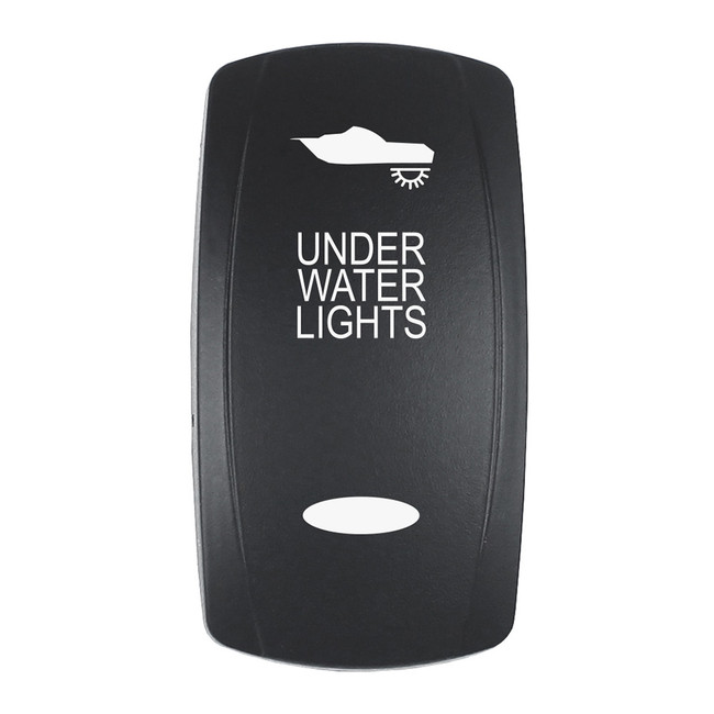 Pacer Actuator - 'UNDER WATER LIGHTS' f/V Series Contura Switches - Black - Laser Etched (Top/Bottom Light) - EV2LE-UW Pacer Actuator - 'UNDER WATER LIGHTS' f/V Series Contura Switches - Black - Laser Etched (Top/Bottom Light) - EV2LE-UW