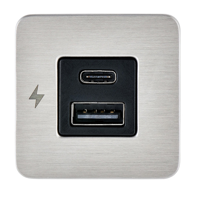 Scanstrut TILE USB-A/USB-C Interior Charging Socket - 12/24V - Stainless Steel Bezel - SC-TILE-11 Scanstrut TILE USB-A/USB-C Interior Charging Socket - 12/24V - Stainless Steel Bezel - SC-TILE-11